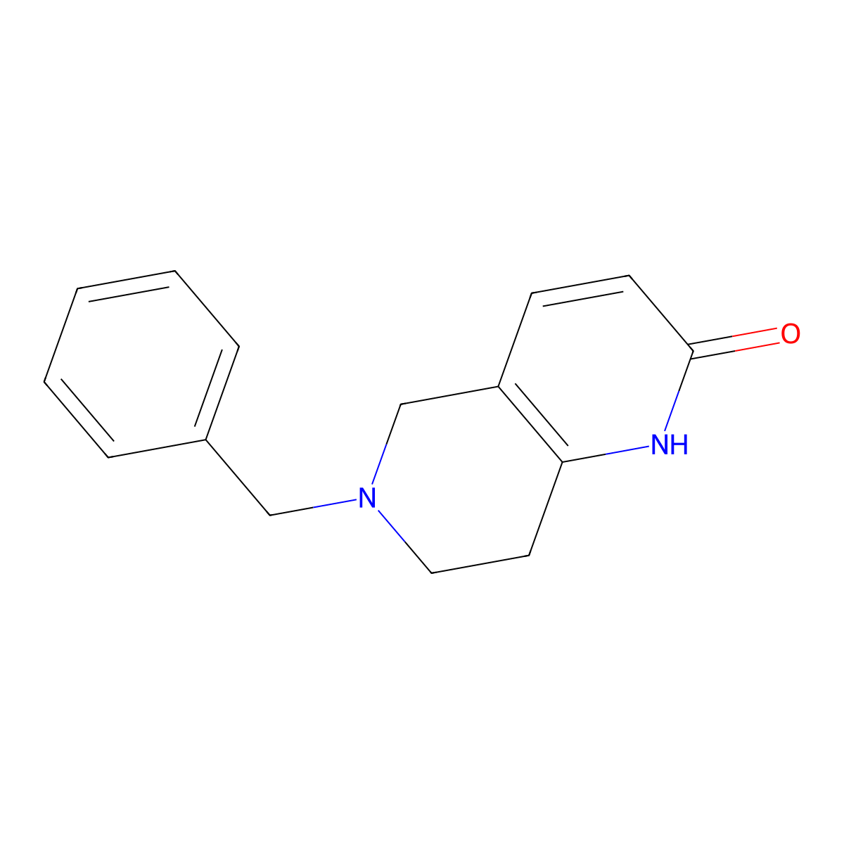 6-Benzyl-5,6,7,8-tetrahydro-1,6-naphthyridin-2(1H)-one molecular structure, CAS 601514-58-3