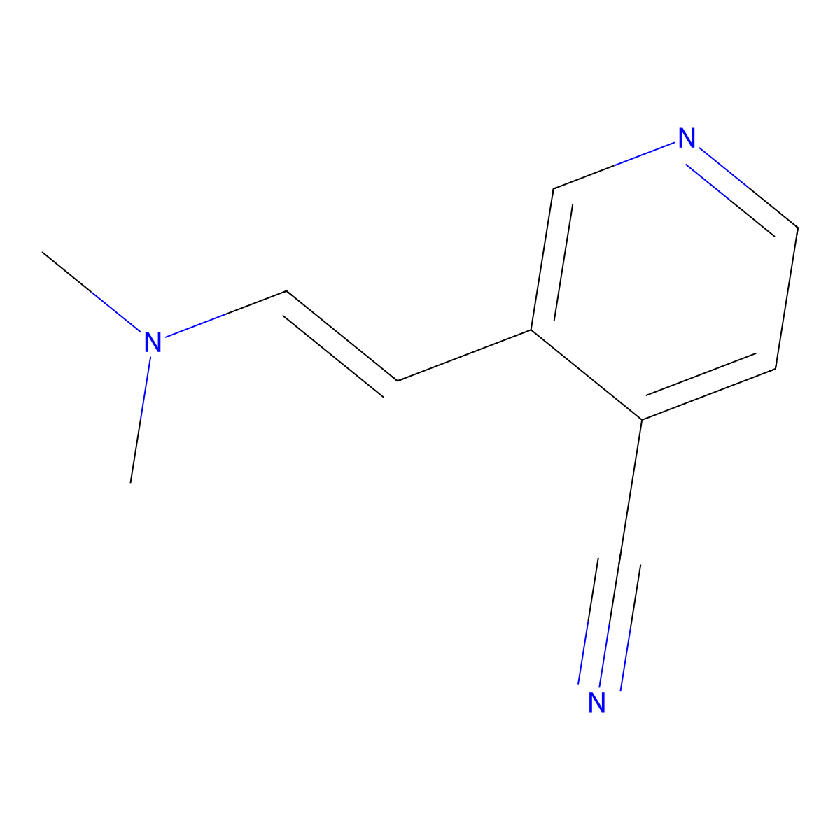 (E)-3-(2-(Dimethylamino)vinyl)isonicotinonitrile molecular structure, CAS 601514-61-8
