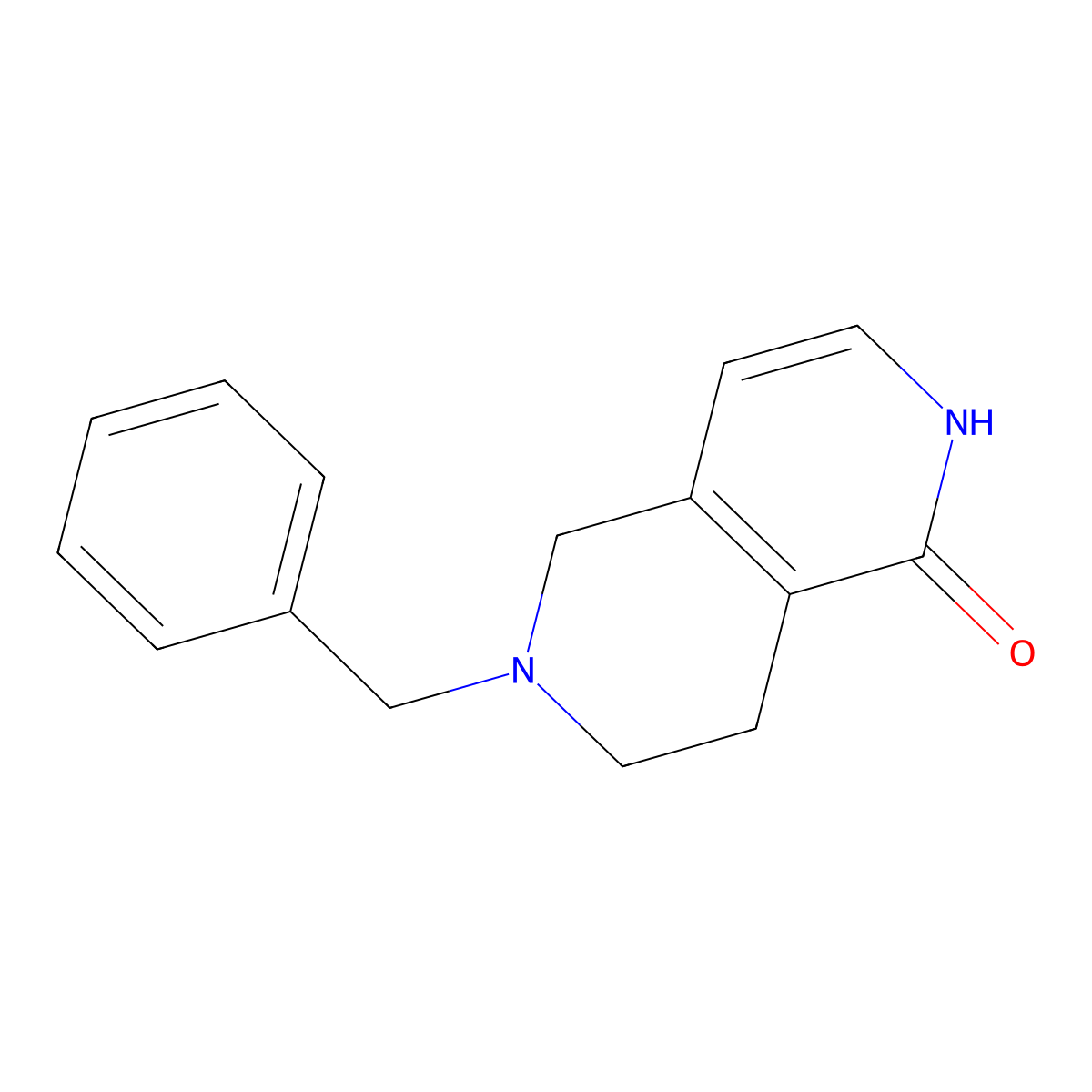 6-benzyl-5,6,7,8-tetrahydro-2,6-naphthyridin-1(2H)-one molecular structure, CAS 601514-62-9