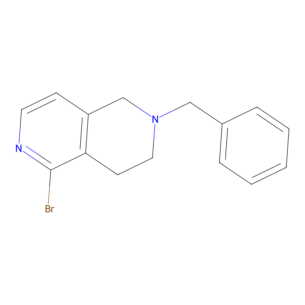 5-Bromo-1,2,3,4-tetrahydro-2-(phenylmethyl)-2,6-naphthyridine molecular structure, CAS 601514-63-0