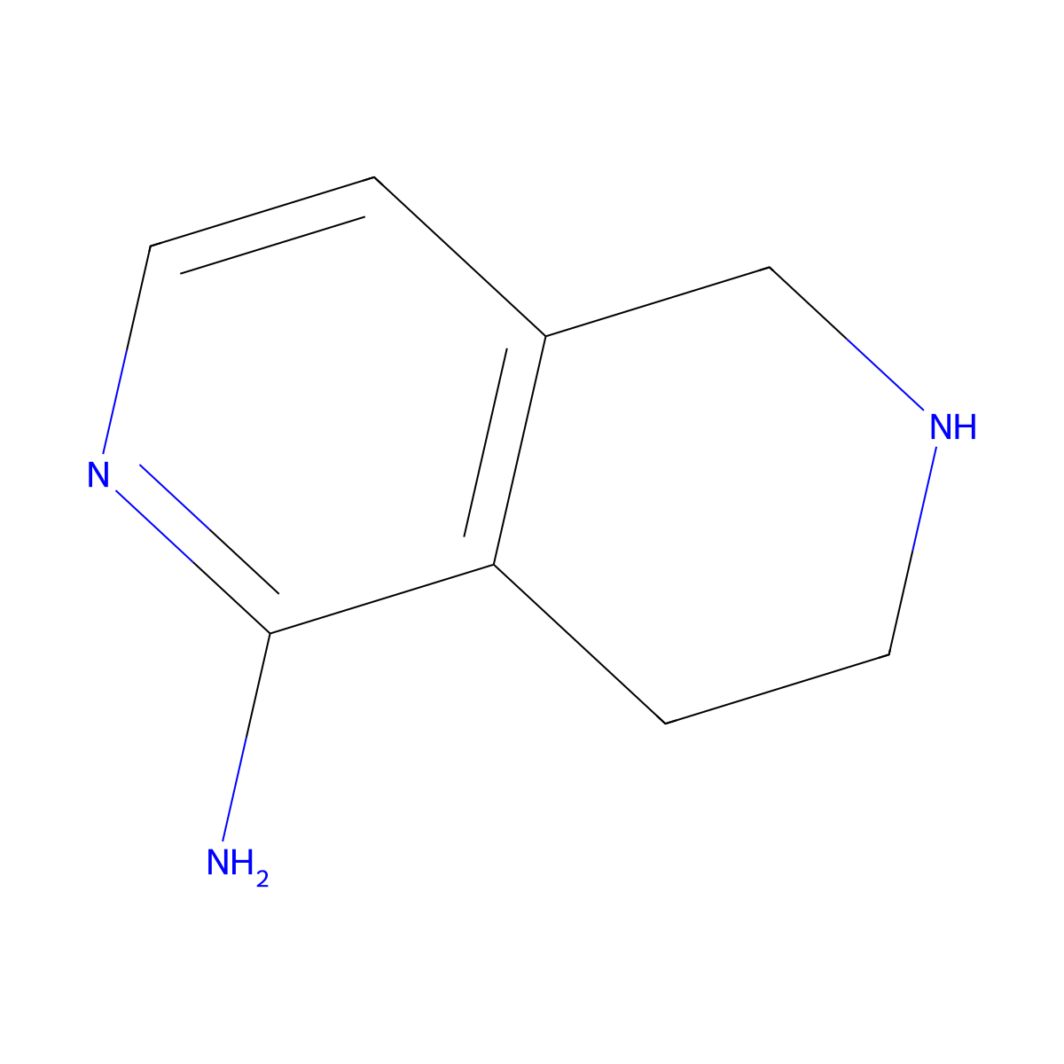 5,6,7,8-Tetrahydro-2,6-naphthyridin-1-amine molecular structure, CAS 601515-40-6