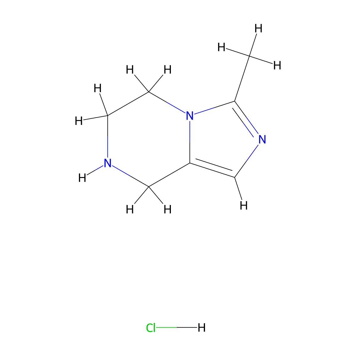 3-Methyl-5,6,7,8-tetrahydroimidazo[1,5-a]pyrazine hydrochloride molecular structure, CAS 601515-50-8