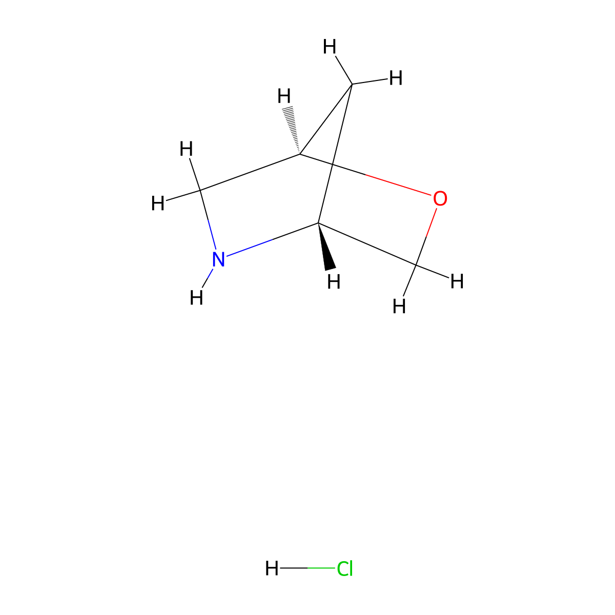 (1R,4R)-2-oxa-5-azabicyclo[2.2.1]heptane hydrochloride molecular structure, CAS 601515-79-1