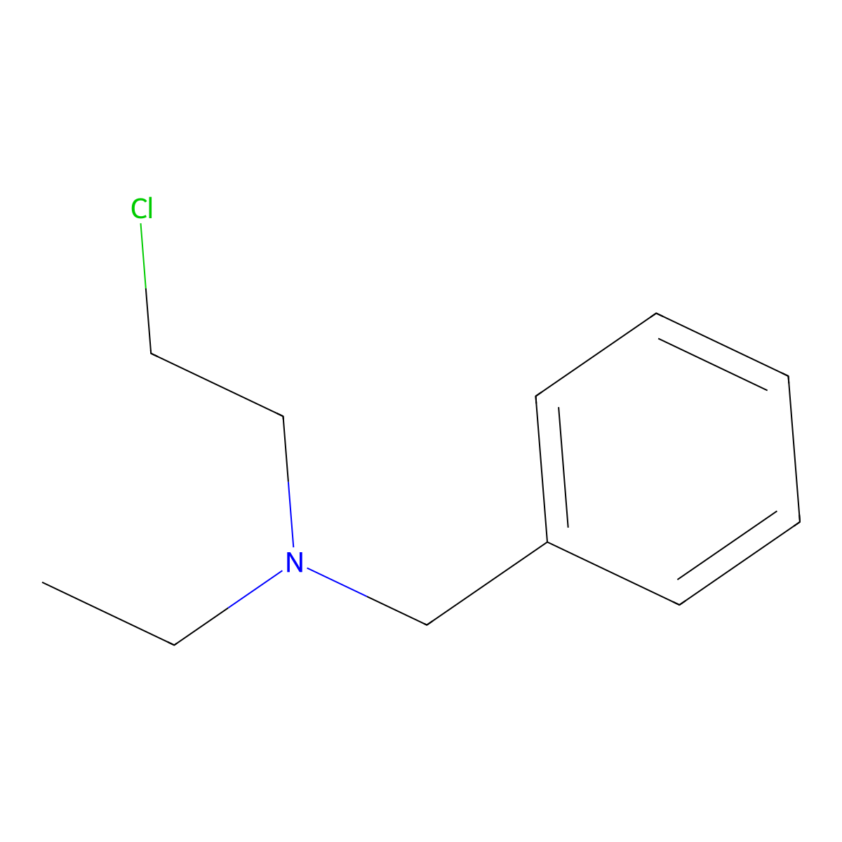 N-benzyl-N-ethyl-2-chloroethylamine molecular structure, CAS 60154-59-8