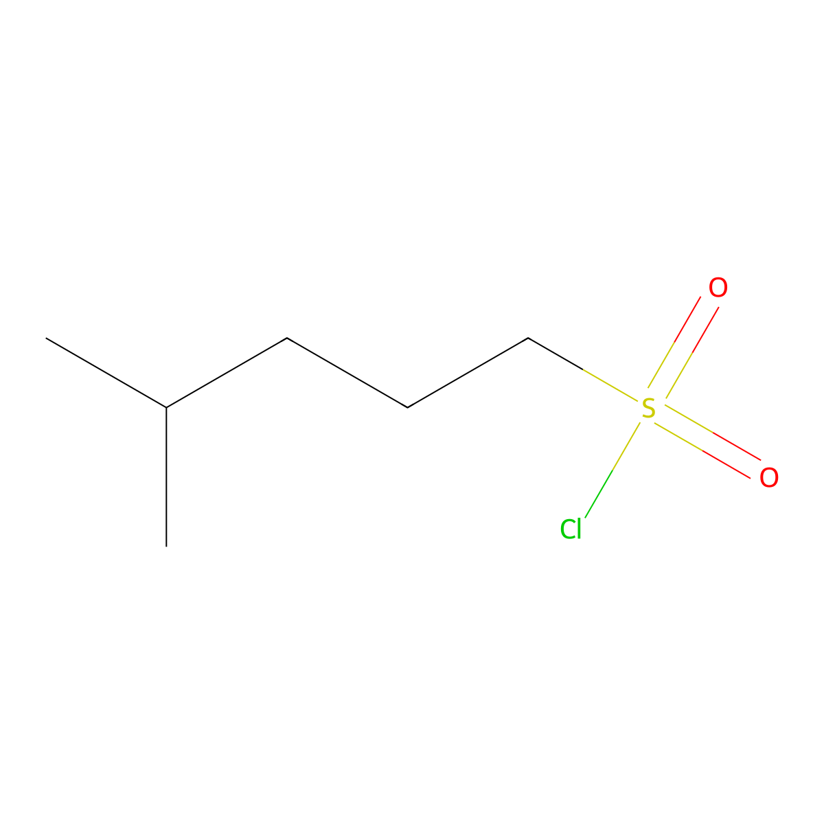 4-Methylpentane-1-sulfonyl chloride molecular structure, CAS 60154-83-8