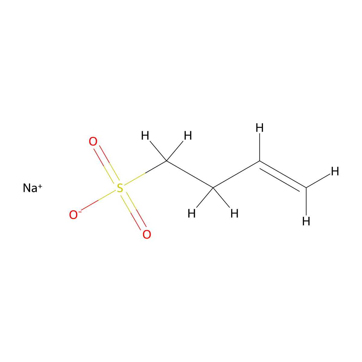 Sodium but-3-ene-1-sulfonate molecular structure, CAS 60154-88-3