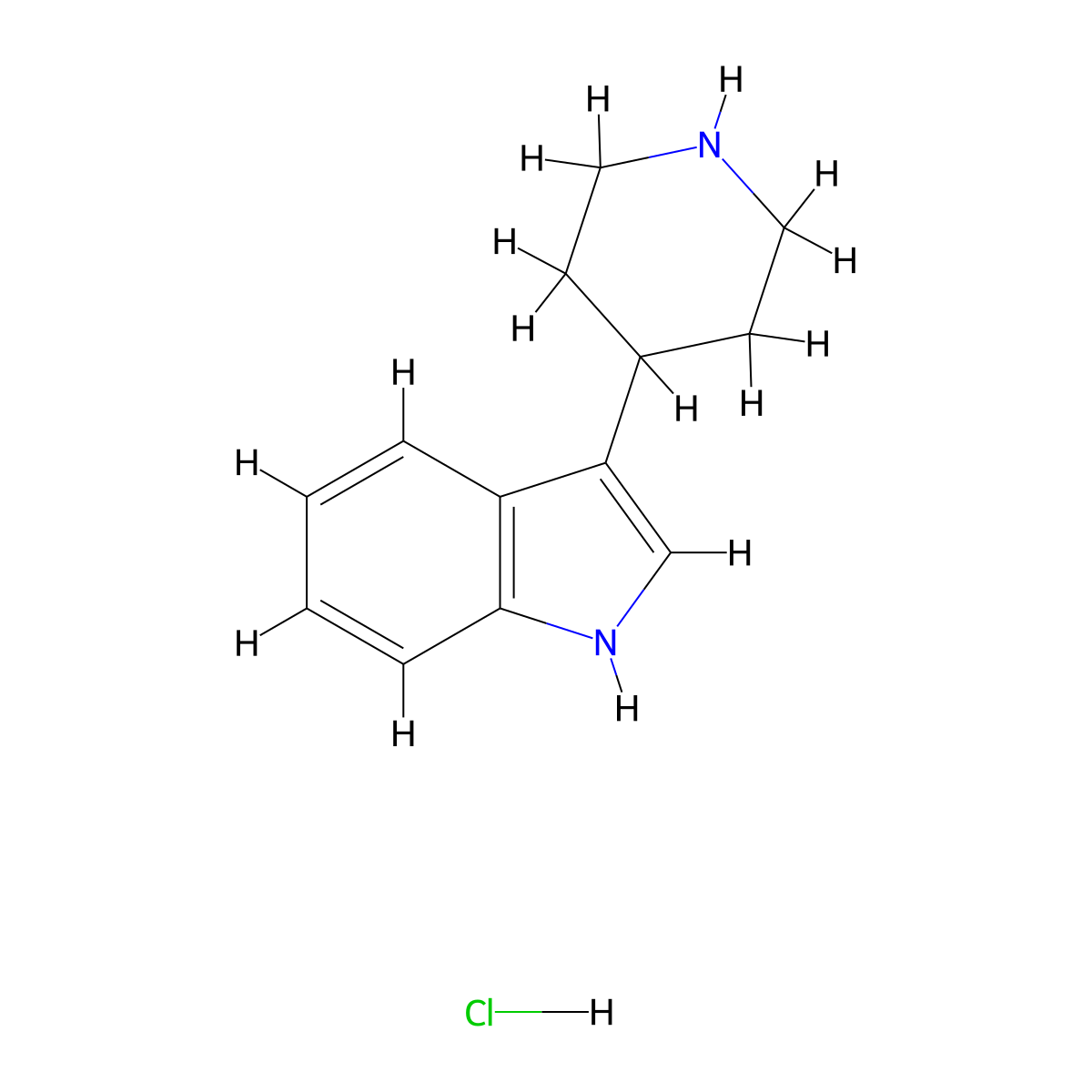 3-(Piperidin-4-yl)-1H-indole hydrochloride molecular structure, CAS 60155-63-7