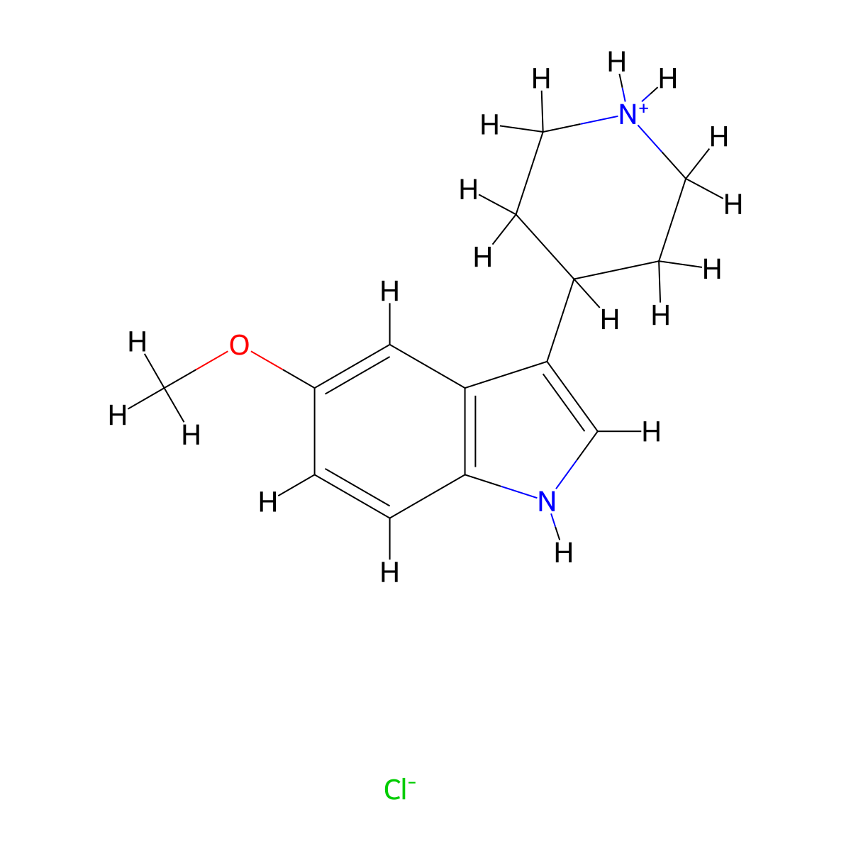1H-Indole, 5-methoxy-3-(4-piperidinyl)-, monohydrochloride molecular structure, CAS 60155-65-9