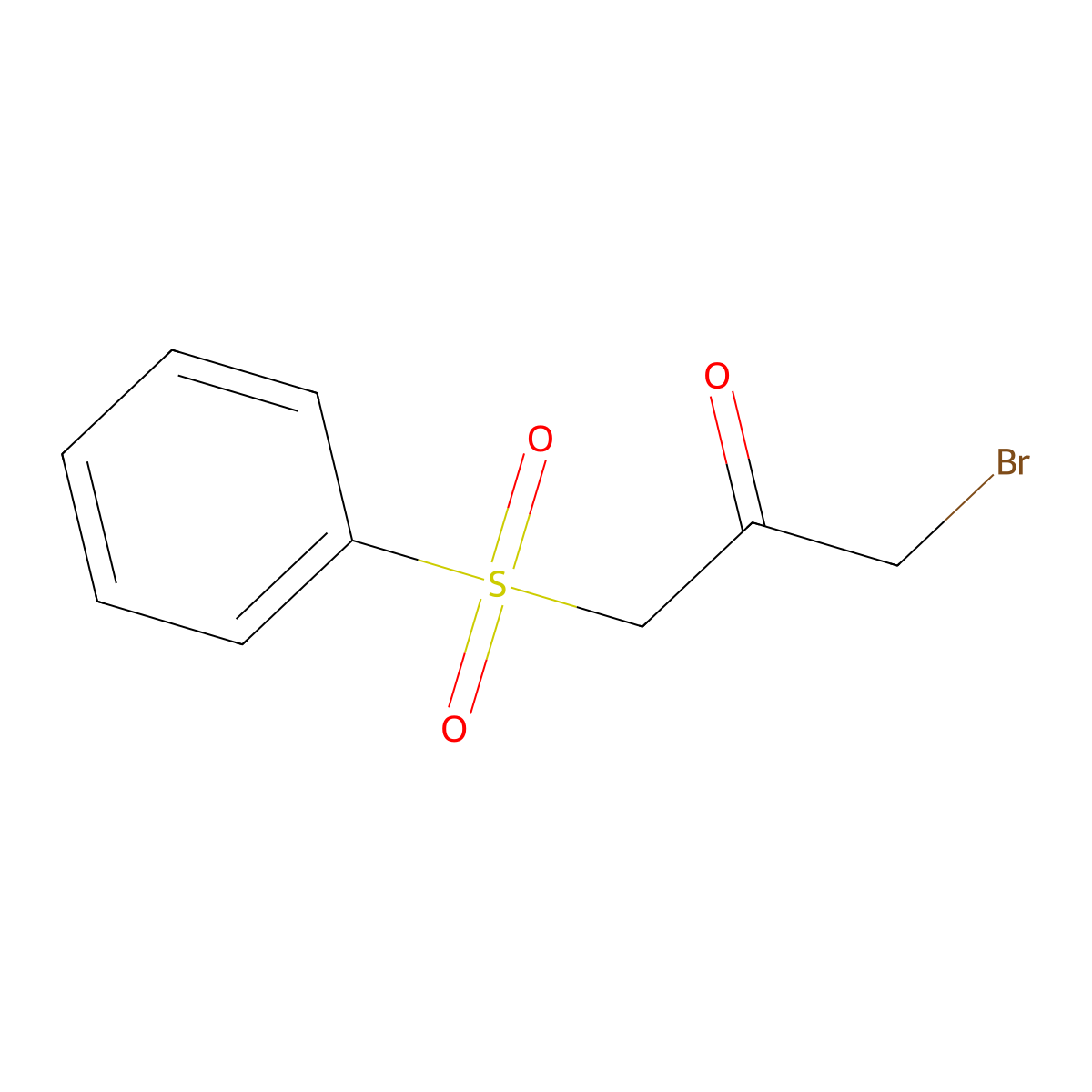 1-(Benzenesulfonyl)-3-bromopropan-2-one molecular structure, CAS 60156-13-0