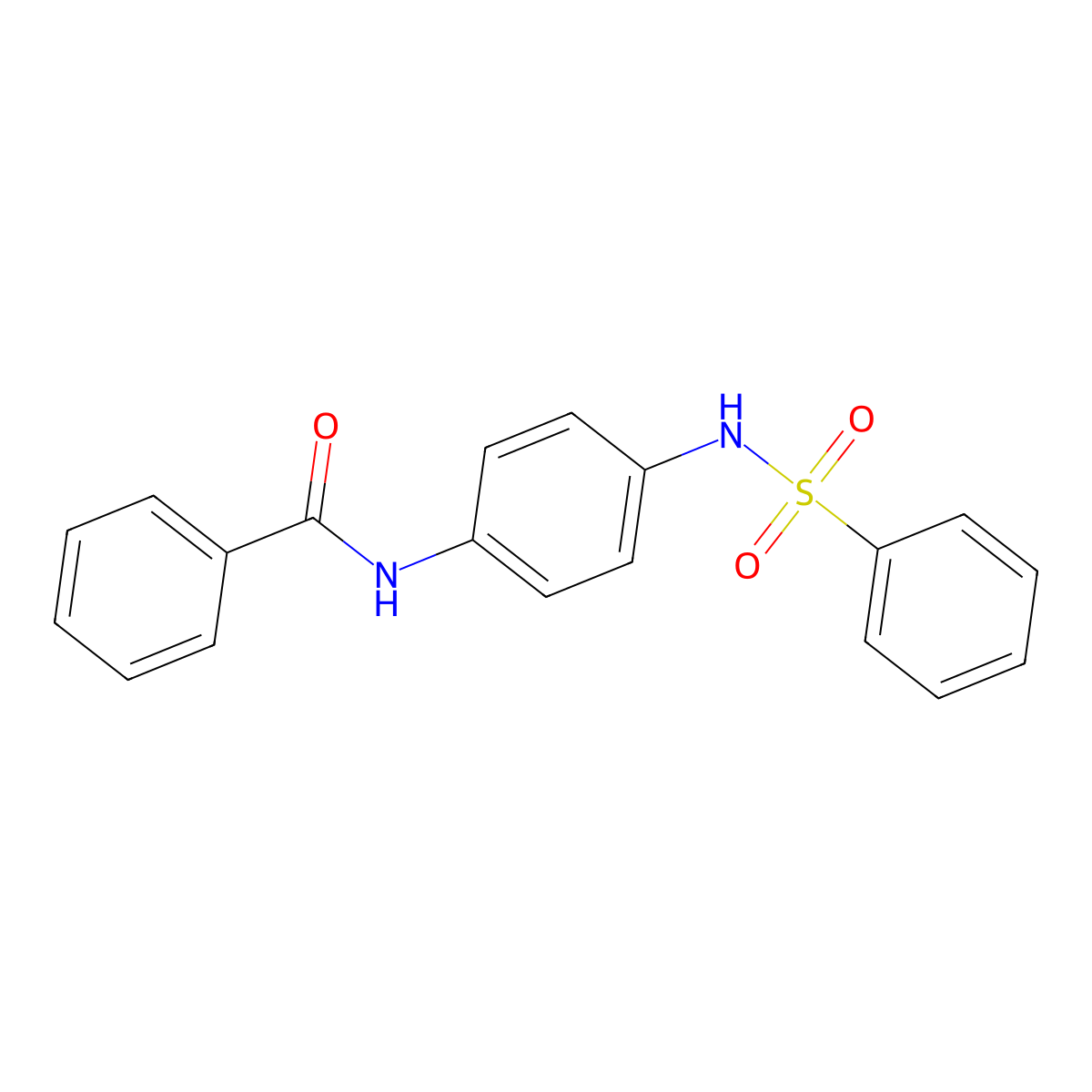 N-[4-(benzenesulfonamido)phenyl]benzamide molecular structure, CAS 6016-89-3