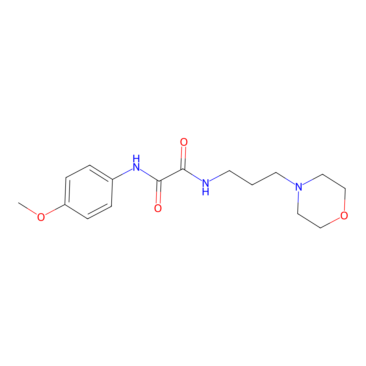 N'-(4-methoxyphenyl)-N-(3-morpholin-4-ylpropyl)oxamide molecular structure, CAS 6016-98-4