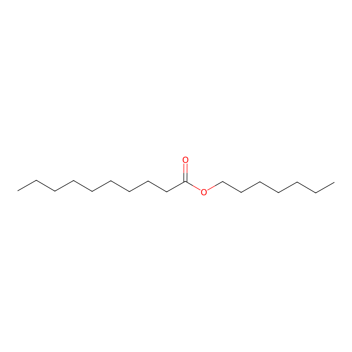Heptyl decanoate molecular structure, CAS 60160-17-0