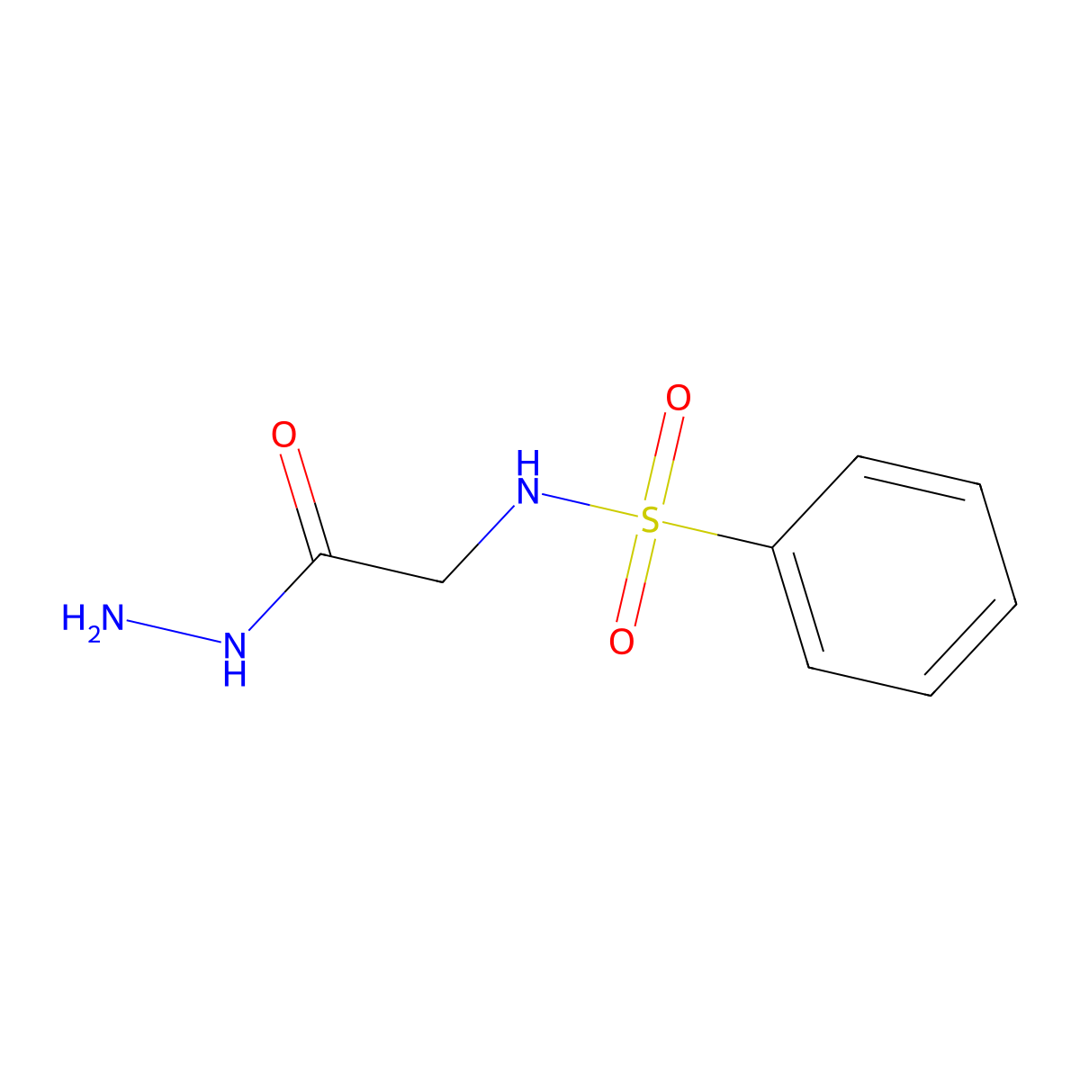 N-(2-hydrazinyl-2-oxoethyl)benzenesulfonamide molecular structure, CAS 60160-52-3