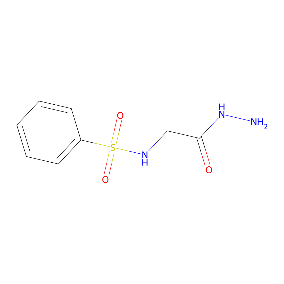 N-(2-hydrazinyl-2-oxoethyl)benzenesulfonamide molecular structure, CAS 60160-52-3