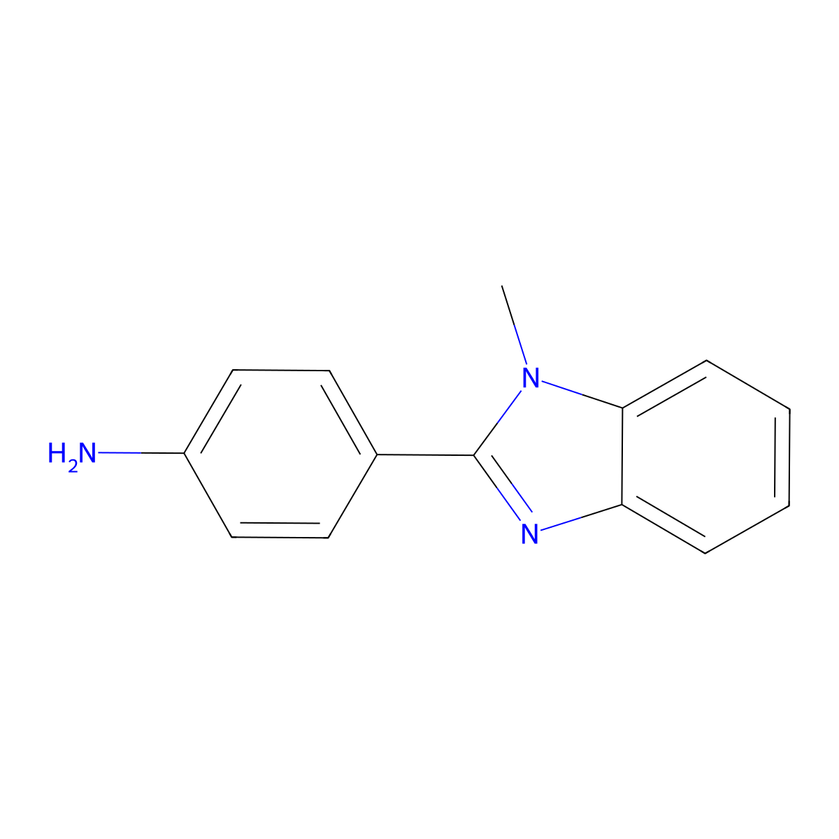 4-(1-methyl-1H-benzimidazol-2-yl)aniline molecular structure, CAS 60160-90-9