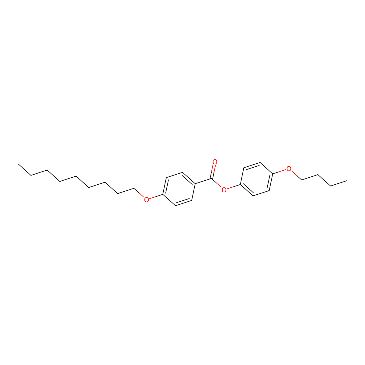 4-Butoxyphenyl 4-nonyloxybenzoate molecular structure, CAS 60161-38-8
