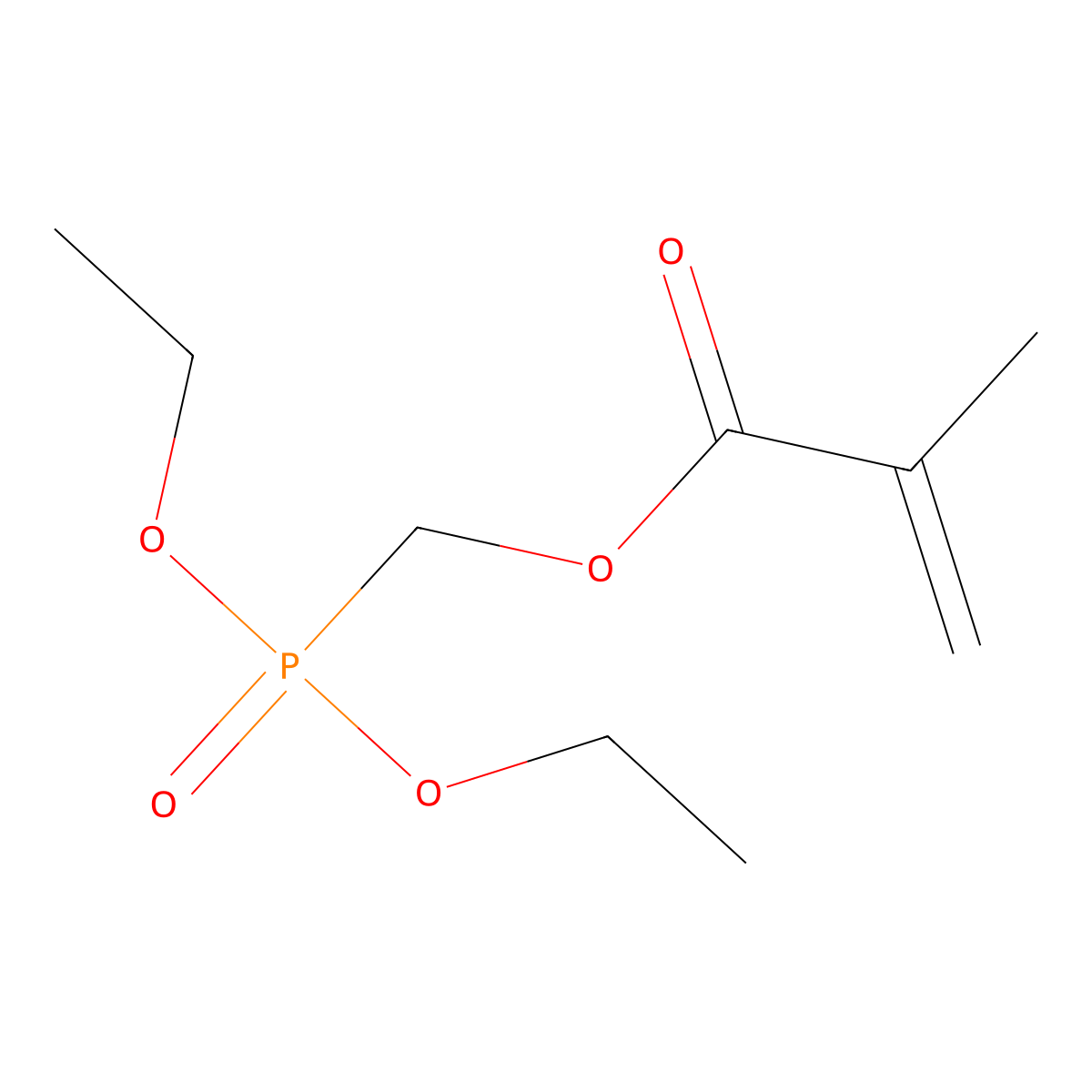 (Diethoxyphosphoryl)methyl 2-methylprop-2-enoate molecular structure, CAS 60161-88-8
