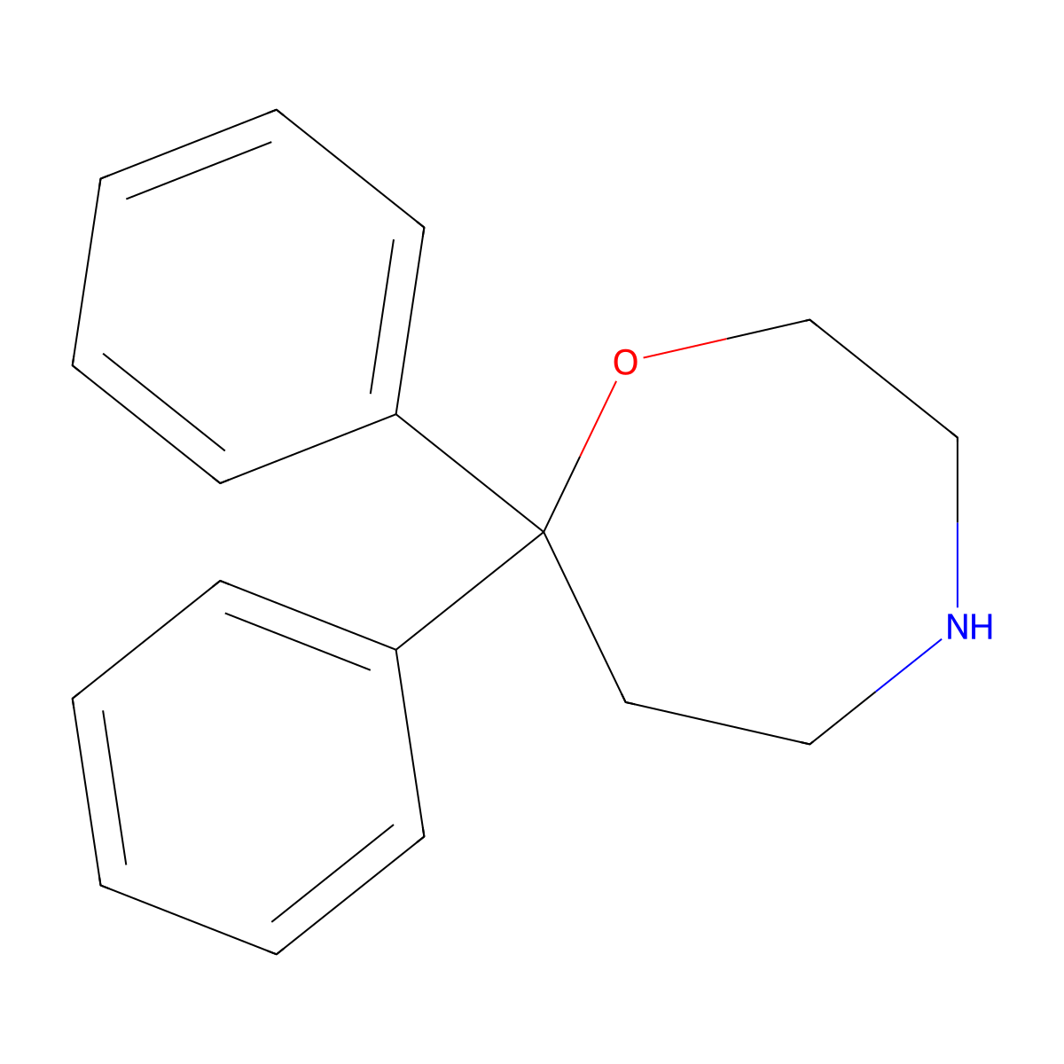 7,7-Diphenyl-1,4-oxazepane molecular structure, CAS 60163-54-4