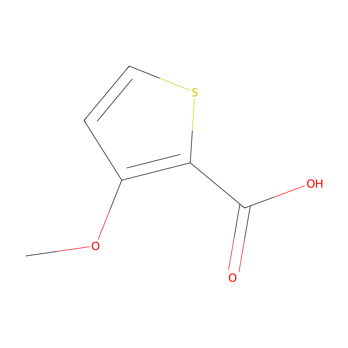 3-Methoxythiophene-2-carboxylic acid molecular structure, CAS 60166-83-8