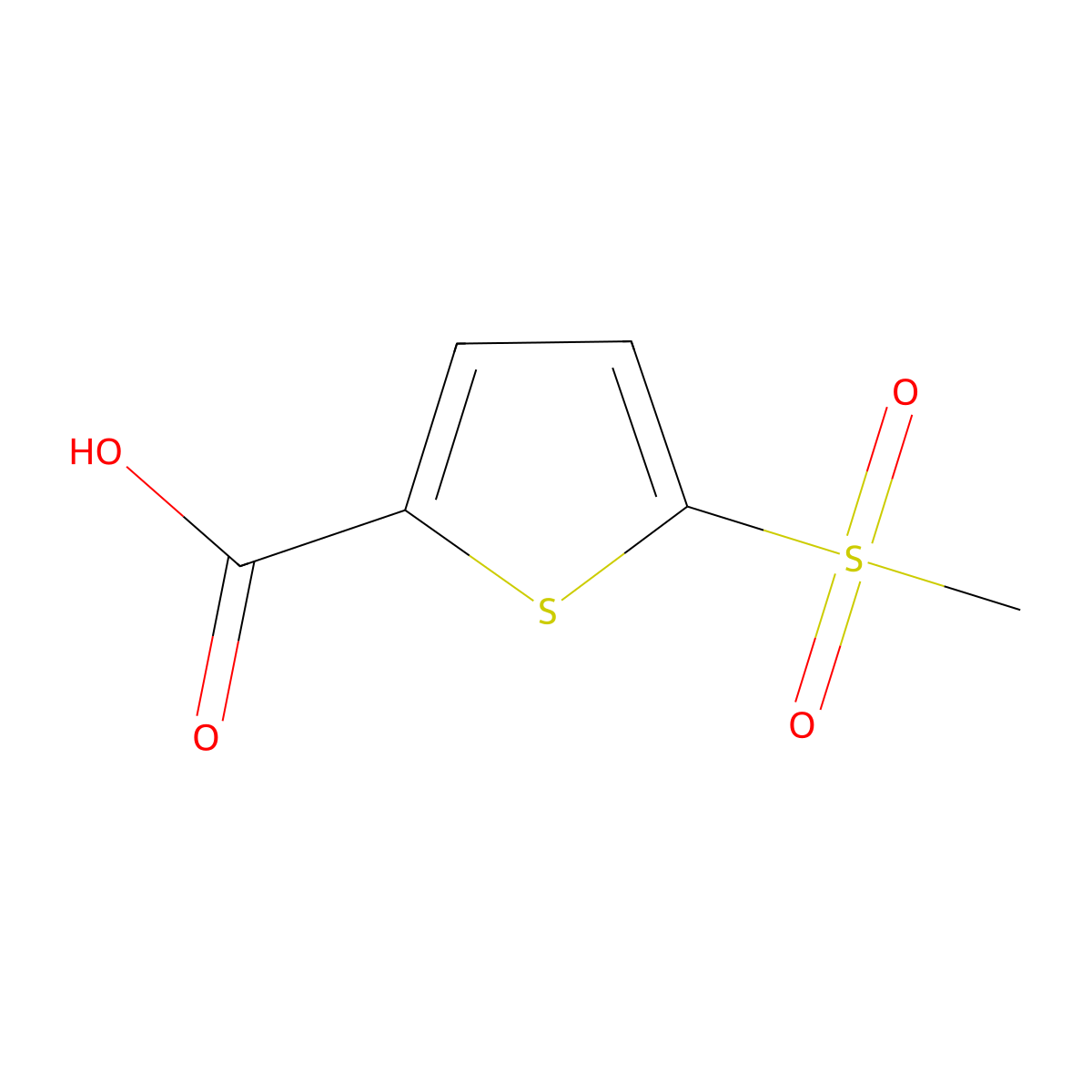 5-Methanesulfonylthiophene-2-carboxylic acid molecular structure, CAS 60166-86-1