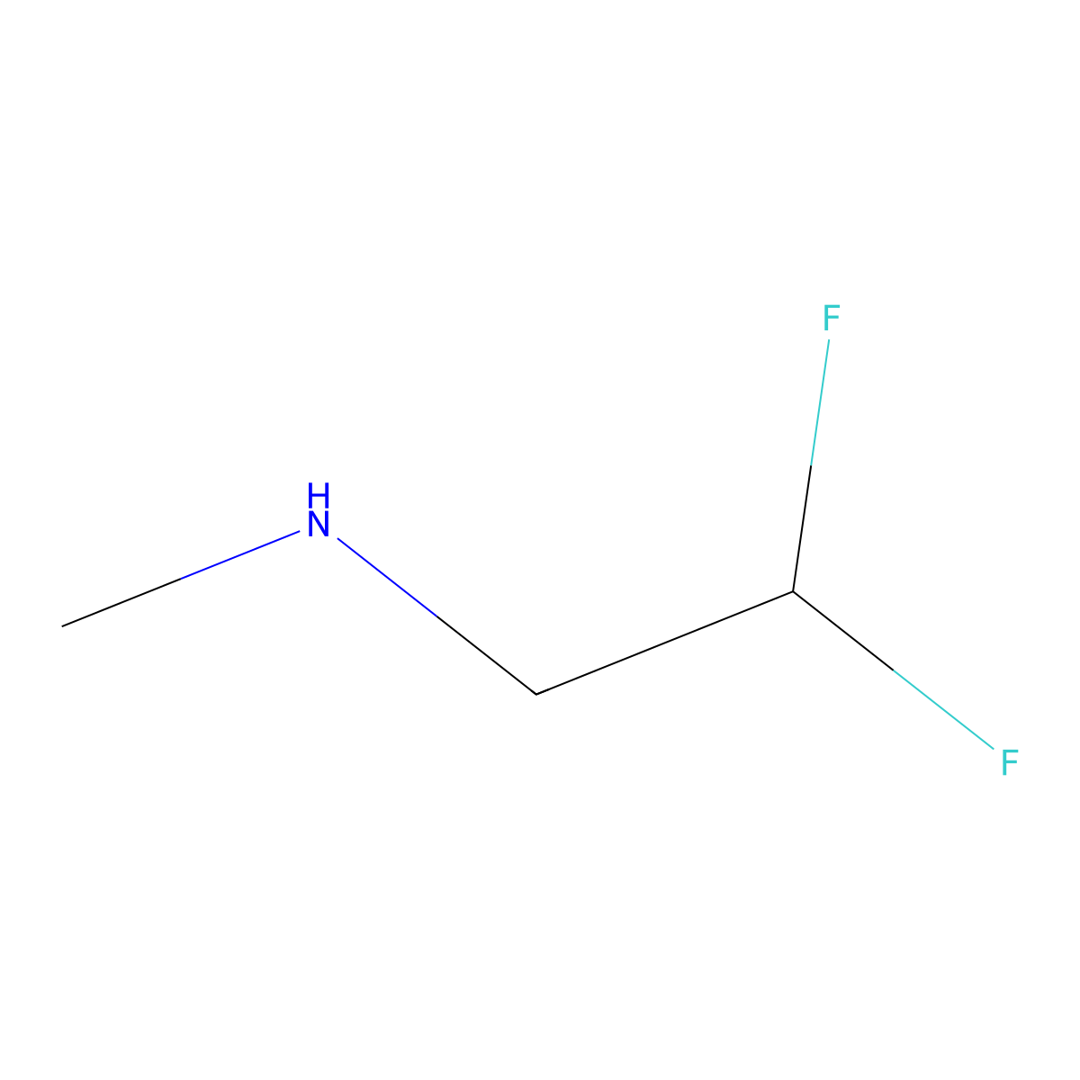 2,2-difluoro-N-methylethanamine molecular structure, CAS 60168-06-1