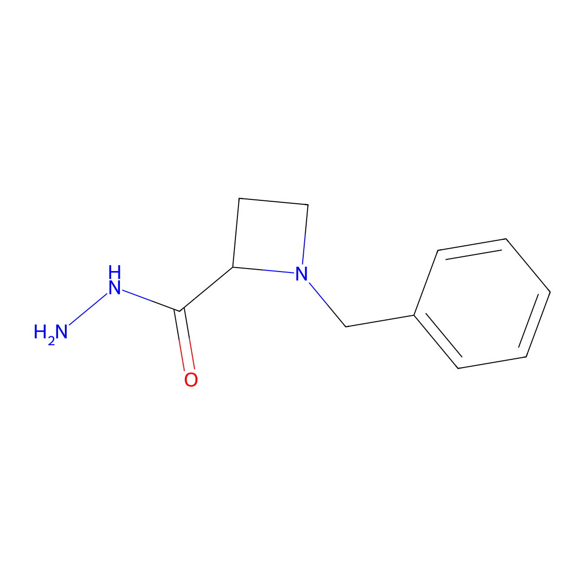 1-Benzylazetidine-2-carbohydrazide molecular structure, CAS 60169-37-1