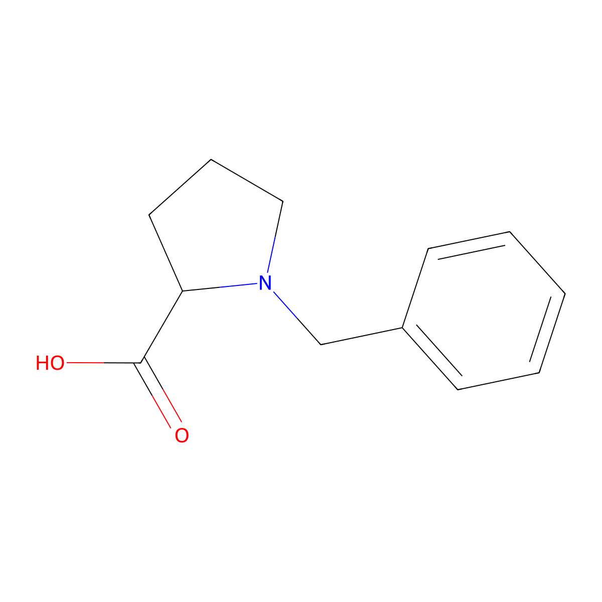 N-Benzyl-DL-proline molecular structure, CAS 60169-72-4