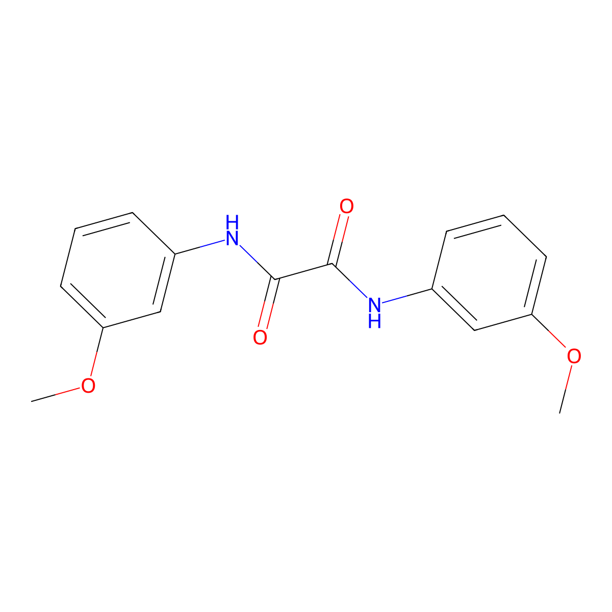 N,N'-bis(3-methoxyphenyl)oxamide molecular structure, CAS 60169-98-4