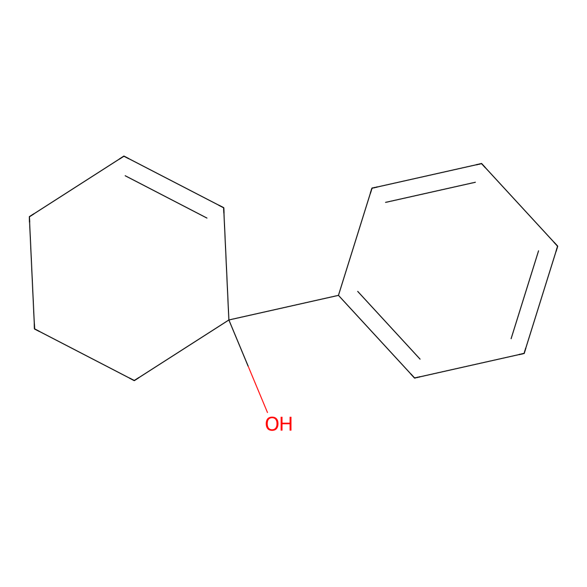 2-Cyclohexen-1-ol, 1-phenyl- molecular structure, CAS 60174-90-5