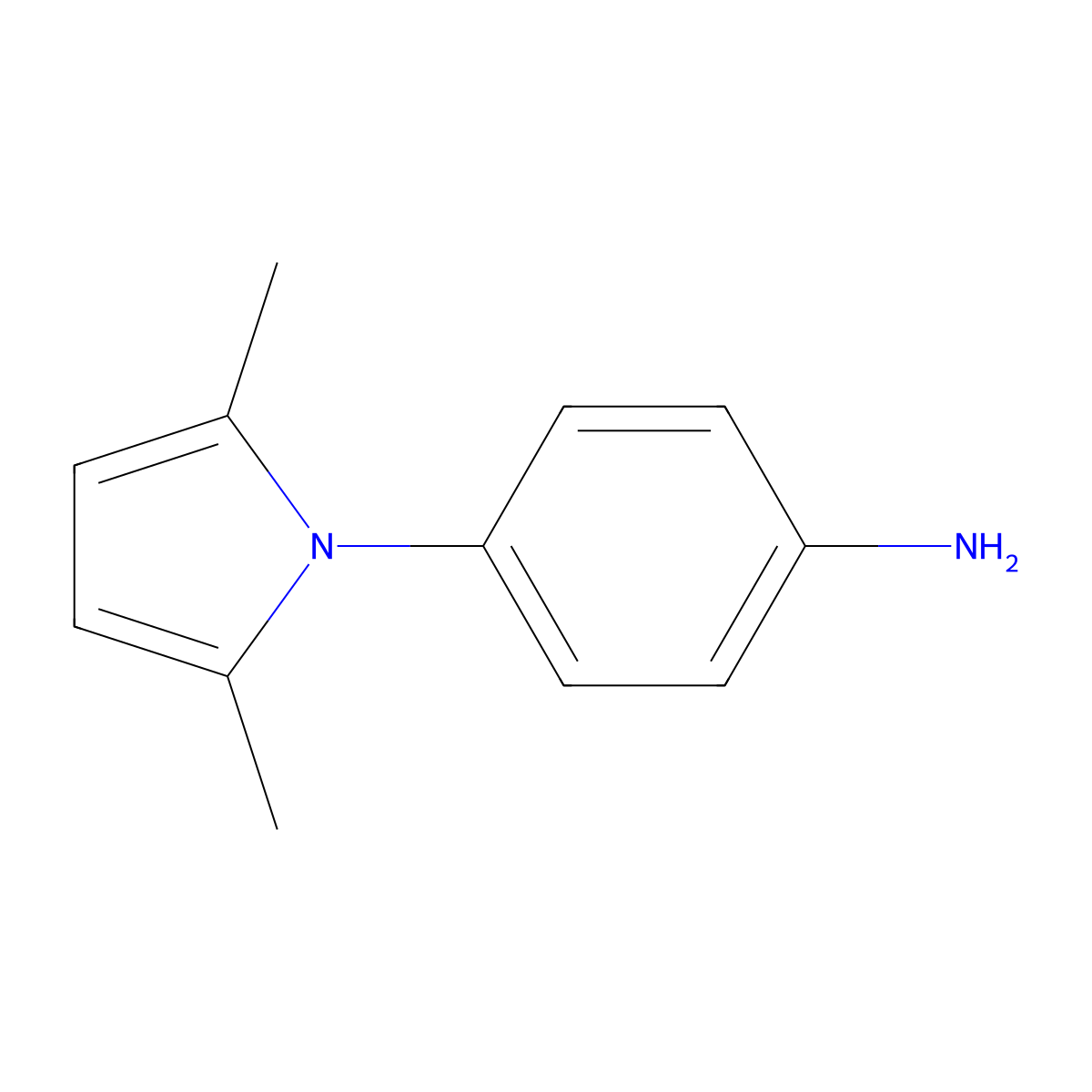 4-(2,5-dimethyl-1H-pyrrol-1-yl)aniline molecular structure, CAS 60176-19-4