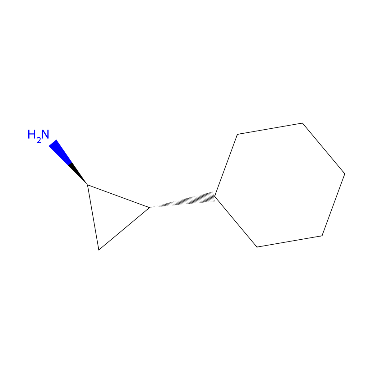 (1R,2S)-2-Cyclohexylcyclopropan-1-amine molecular structure, CAS 60176-59-2