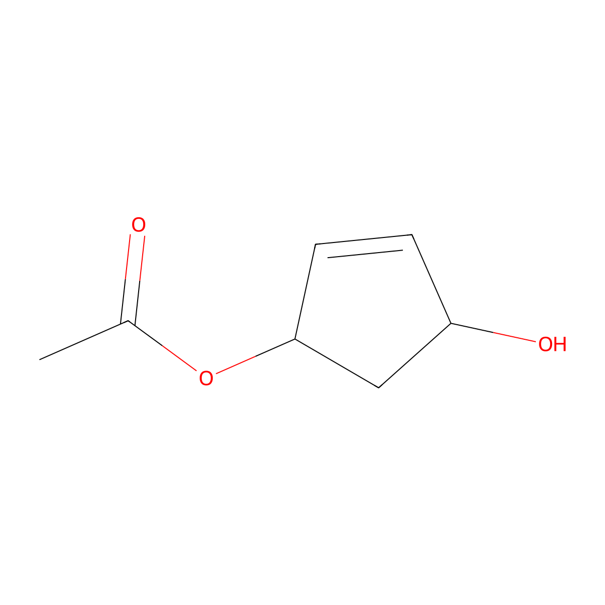 4-Cyclopentene-1,3-diol, 1-acetate, (1R,3S)-rel- molecular structure, CAS 60176-77-4