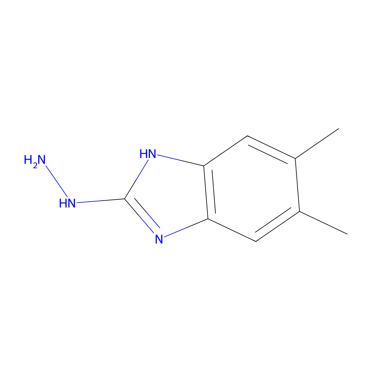 2-Hydrazinyl-5,6-dimethyl-1h-benzimidazole molecular structure, CAS 60178-36-1