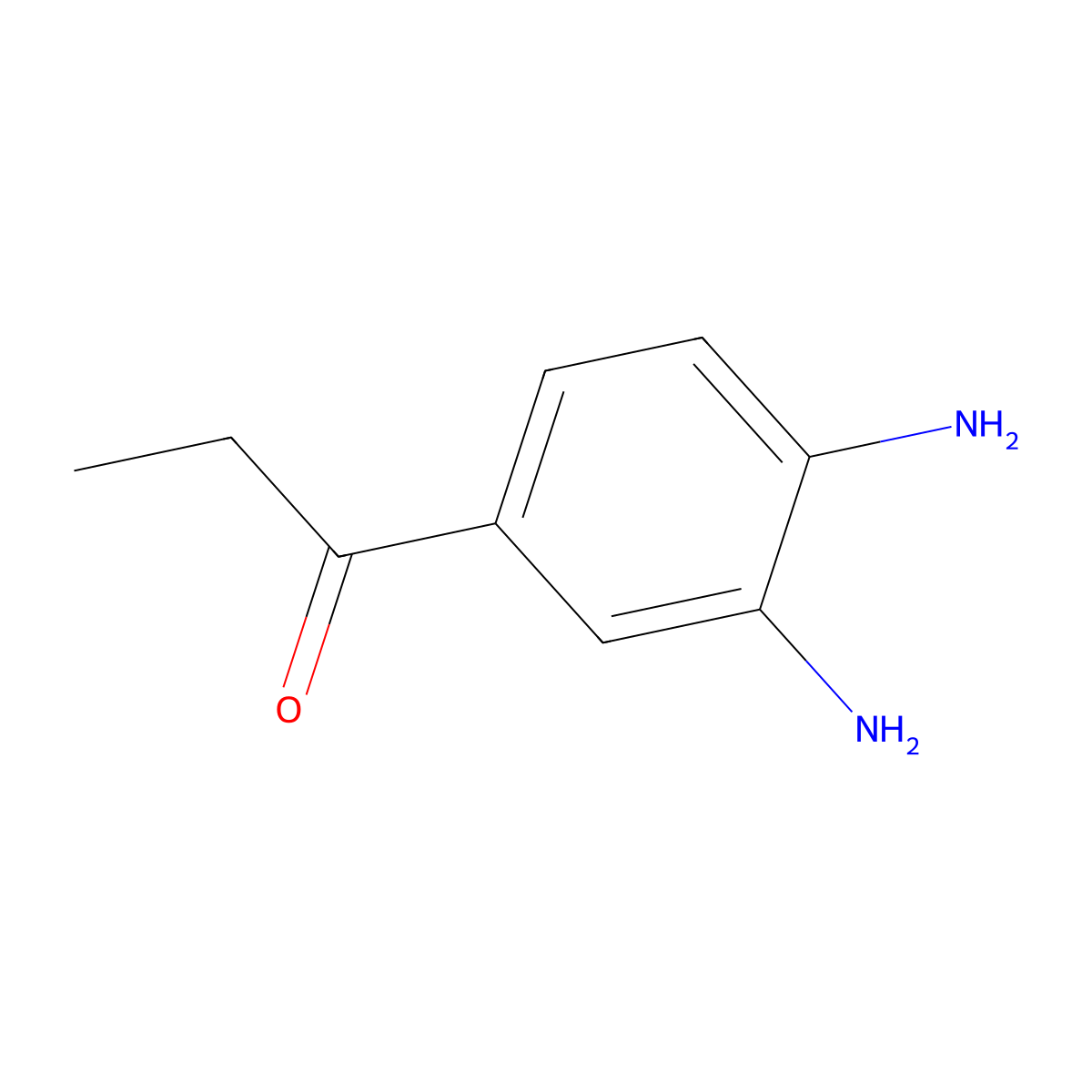 1-(3,4-Diaminophenyl)propan-1-one molecular structure, CAS 60179-35-3