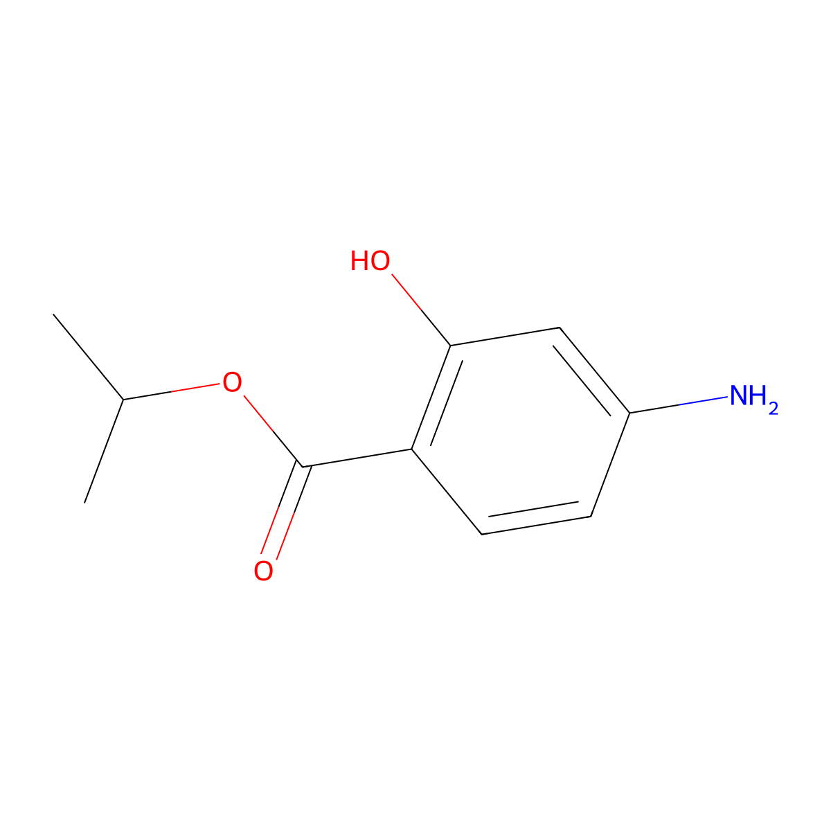 1-Methylethyl 4-amino-2-hydroxybenzoate molecular structure, CAS 6018-21-9