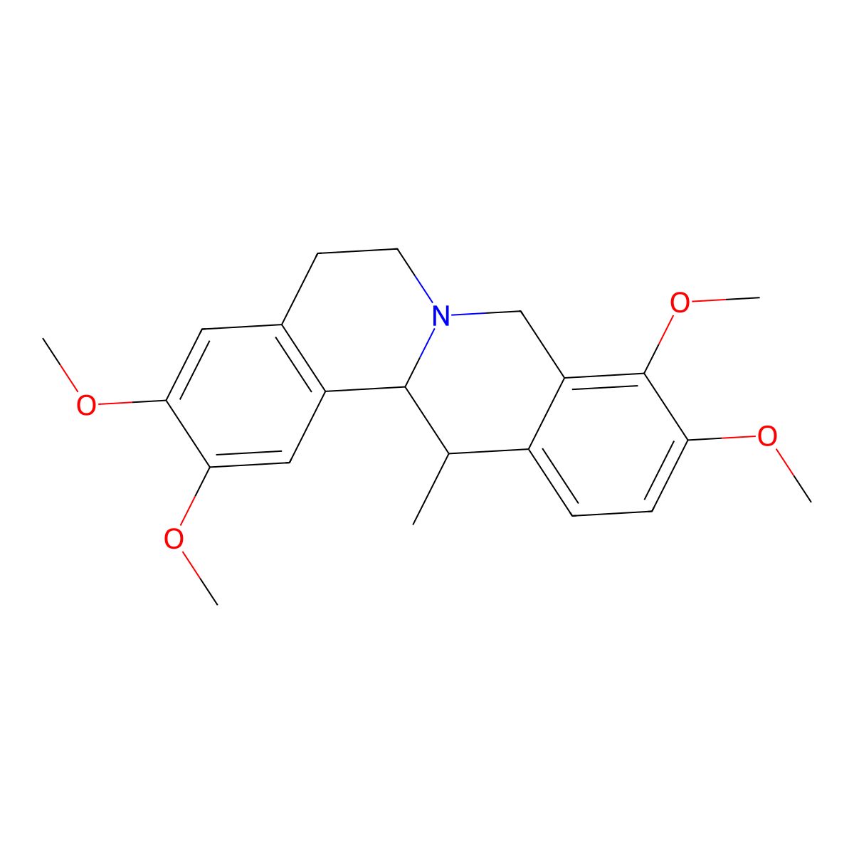 Corydalin molecular structure, CAS 6018-35-5