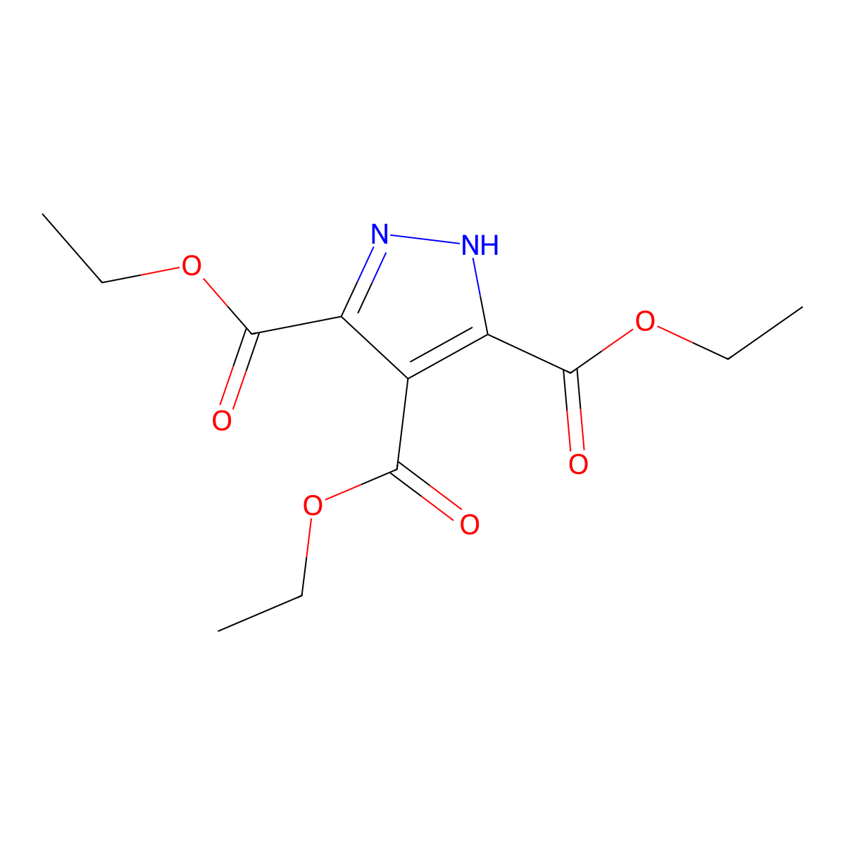 triethyl 1H-pyrazole-3,4,5-tricarboxylate molecular structure, CAS 60184-65-8