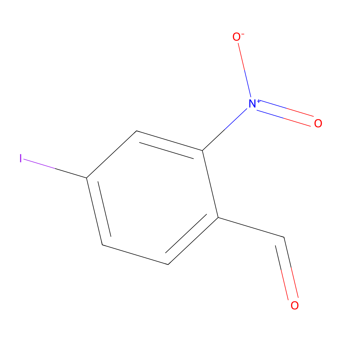 4-Iodo-2-nitrobenzaldehyde molecular structure, CAS 60184-79-4
