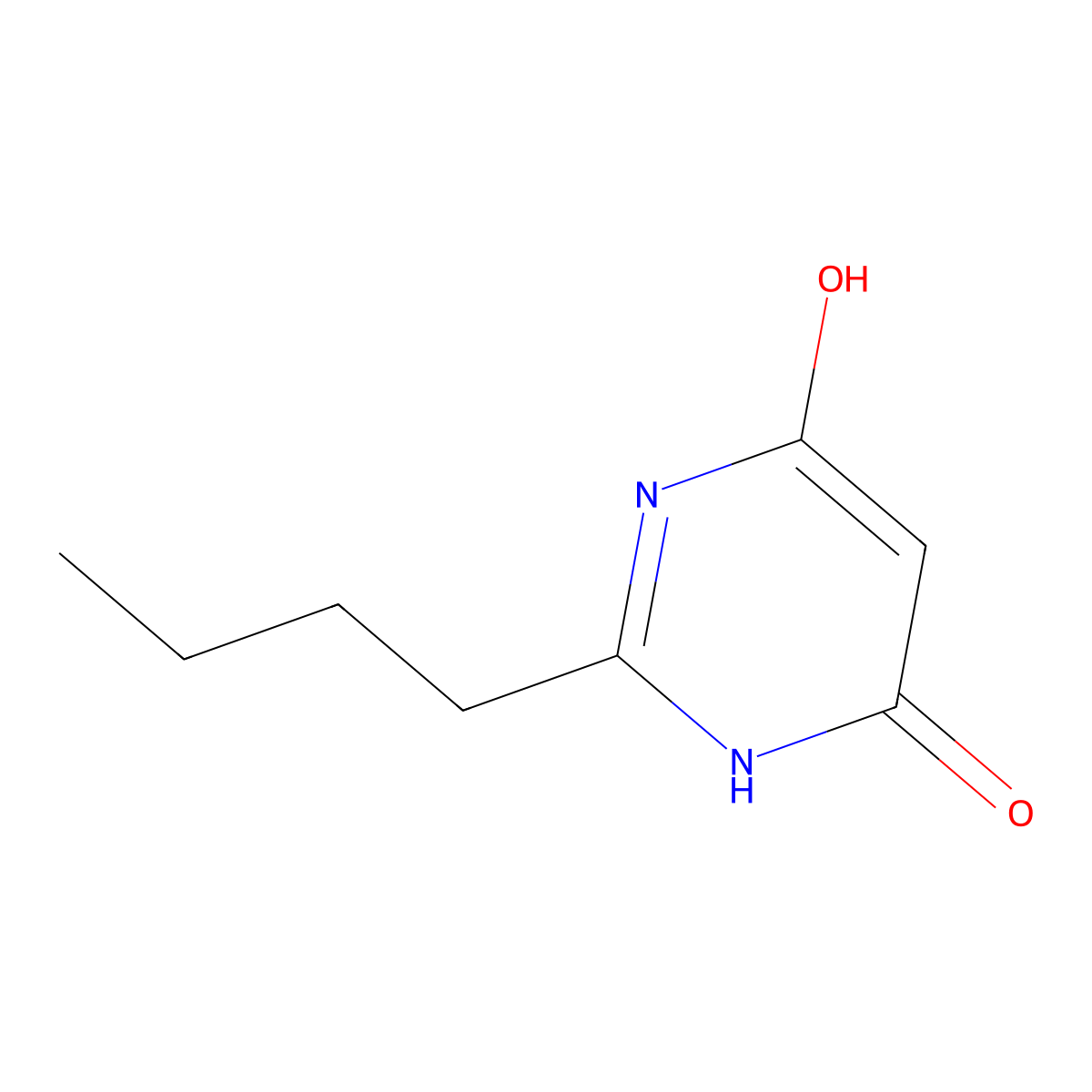 2-Butyl-6-hydroxypyrimidin-4(1H)-one molecular structure, CAS 60185-67-3