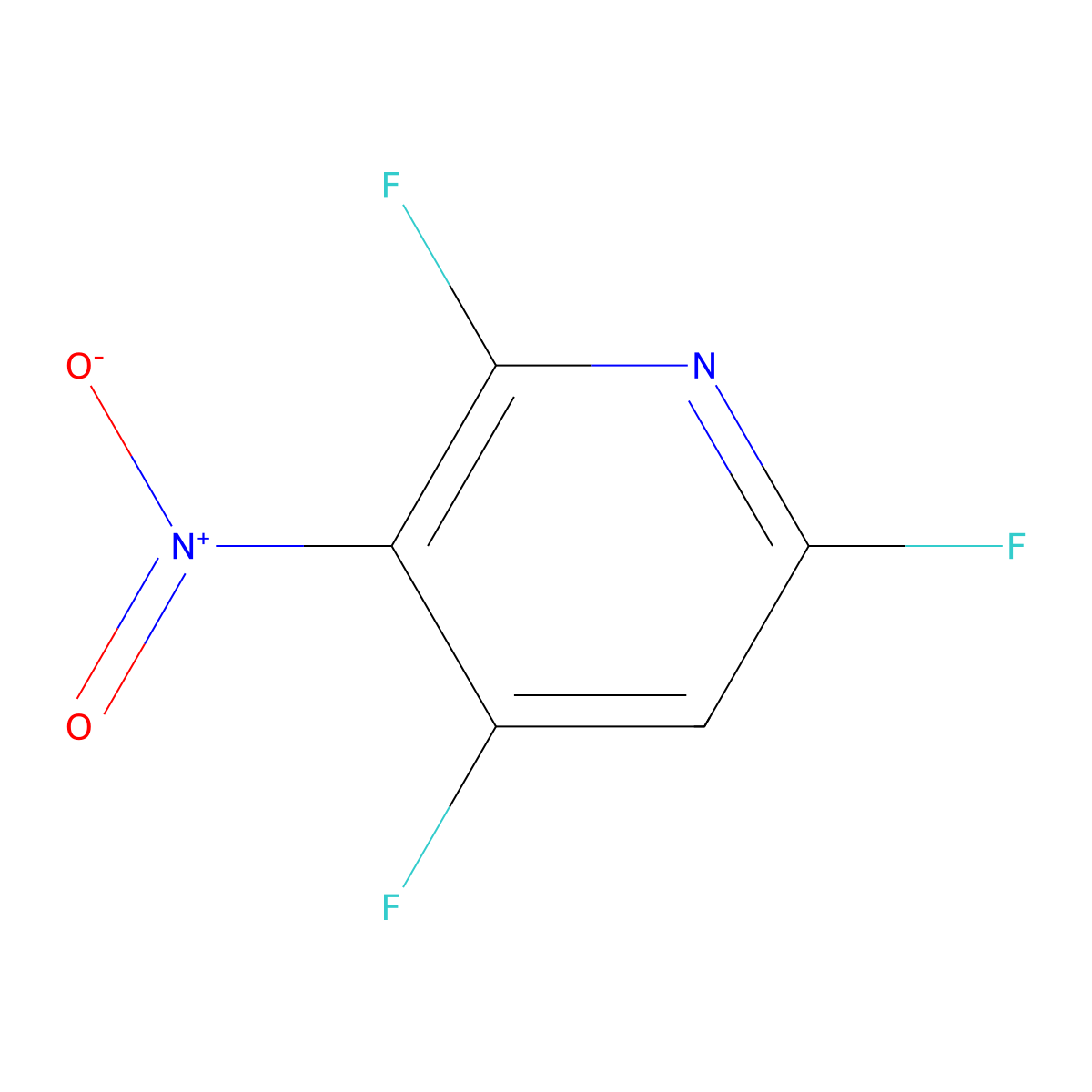 2,4,6-Trifluoro-3-nitropyridine molecular structure, CAS 60186-17-6