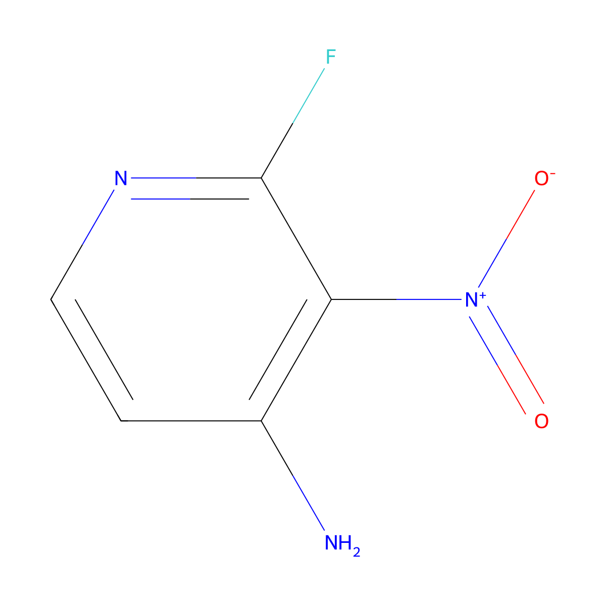 2-Fluoro-3-nitropyridin-4-amine molecular structure, CAS 60186-18-7
