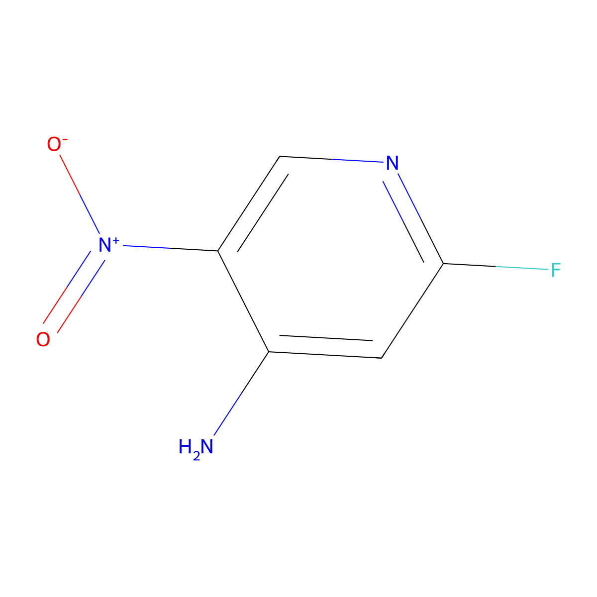 2-Fluoro-5-nitropyridin-4-amine molecular structure, CAS 60186-19-8