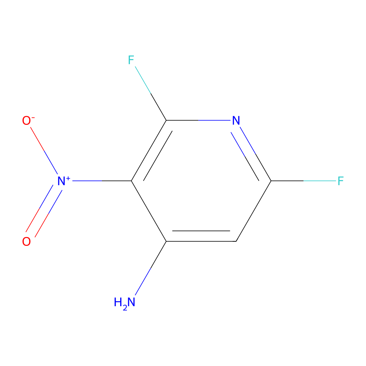 2,6-Difluoro-3-nitropyridin-4-amine molecular structure, CAS 60186-20-1