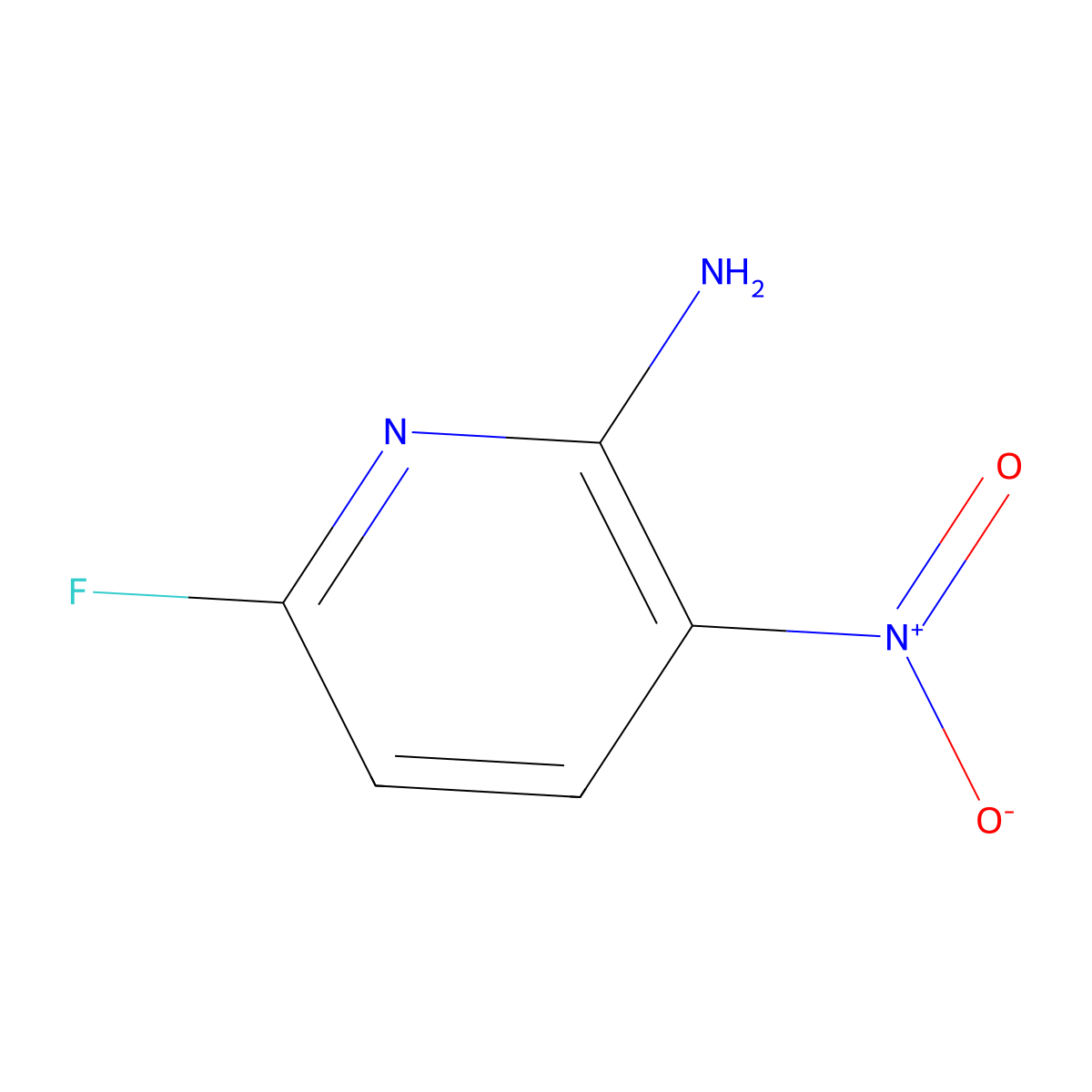 6-Fluoro-3-nitropyridin-2-amine molecular structure, CAS 60186-21-2