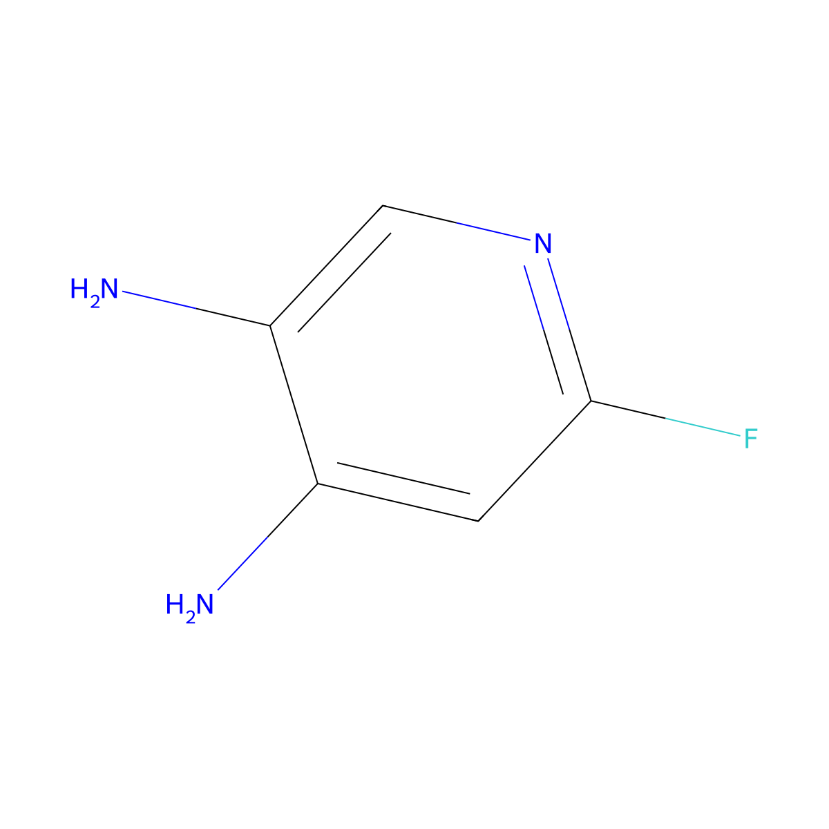6-Fluoropyridine-3,4-diamine molecular structure, CAS 60186-24-5