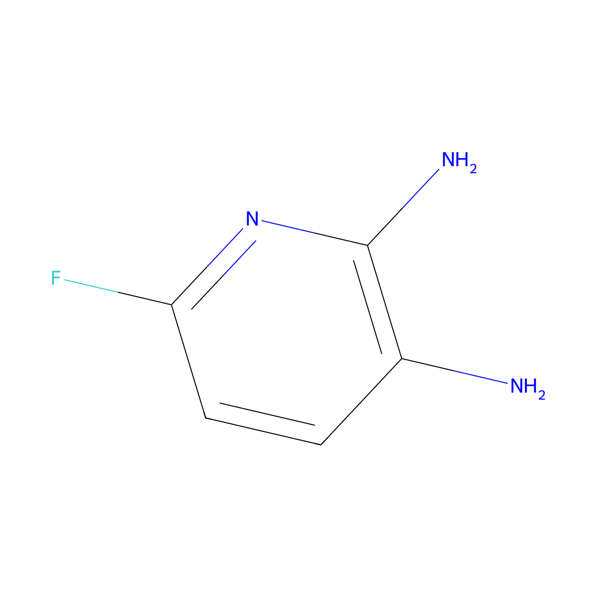 6-Fluoropyridine-2,3-diamine molecular structure, CAS 60186-26-7