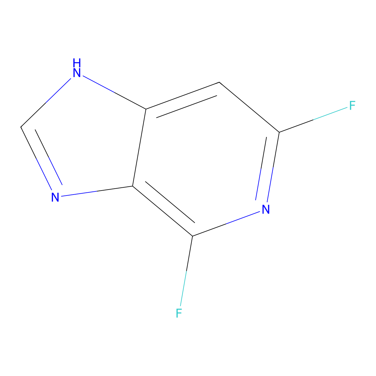 4,6-difluoro-1H-imidazo[4,5-c]pyridine molecular structure, CAS 60186-30-3