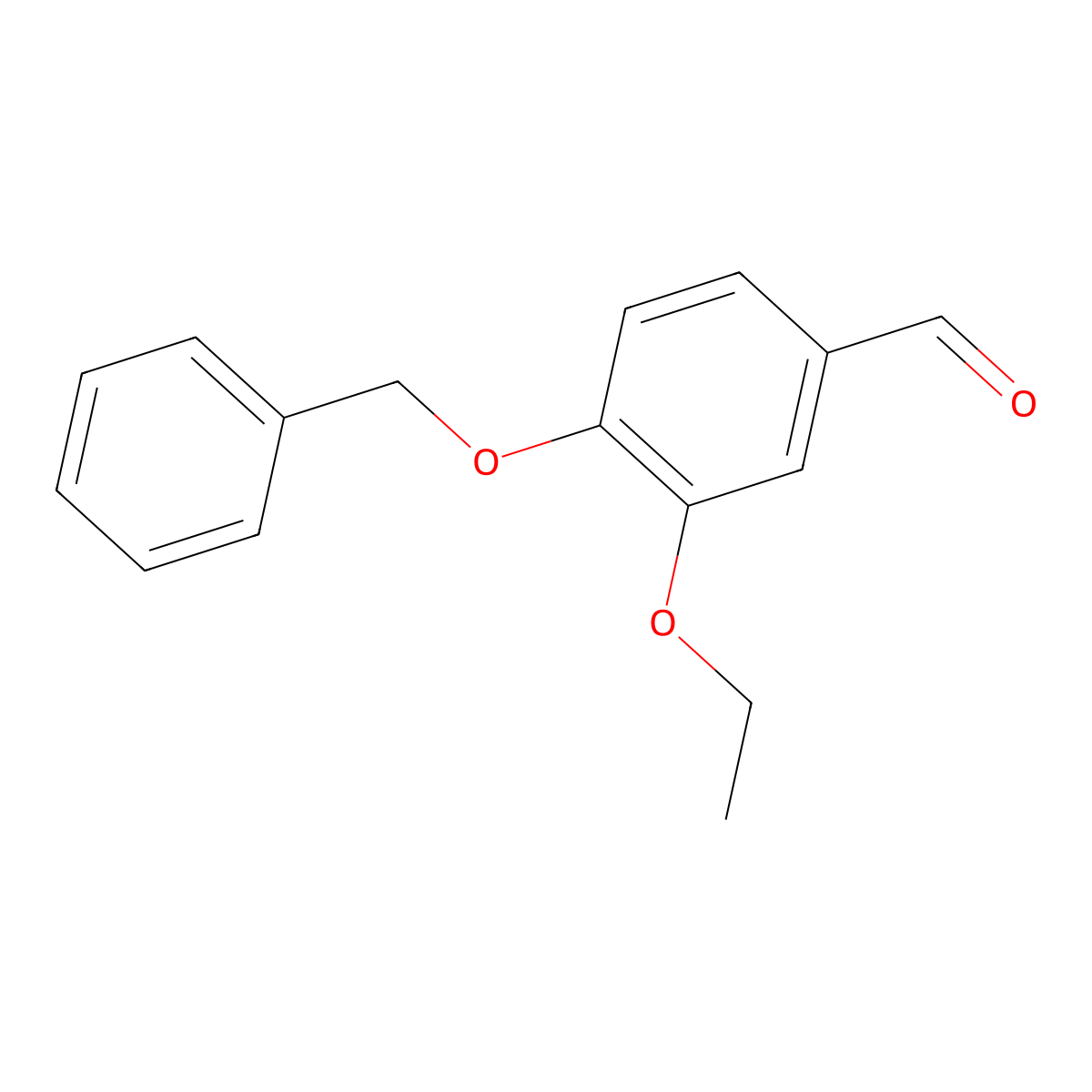 4-Benzyloxy-3-ethoxybenzaldehyde molecular structure, CAS 60186-33-6
