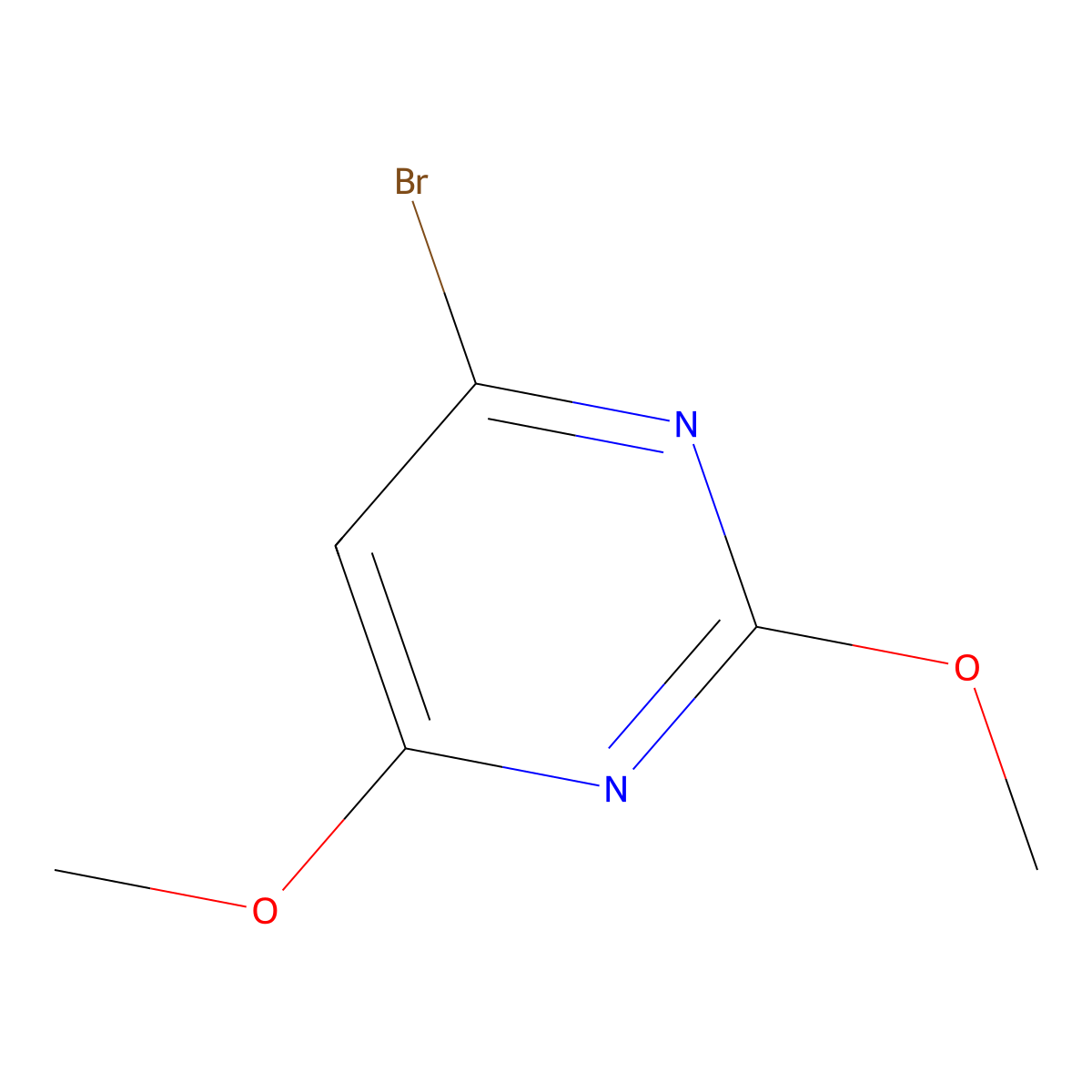 4-Bromo-2,6-dimethoxypyrimidine molecular structure, CAS 60186-89-2