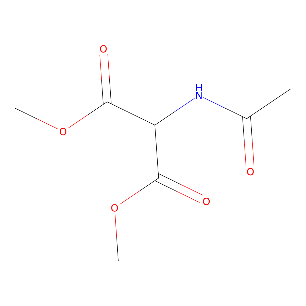 Dimethyl acetamidomalonate molecular structure, CAS 60187-67-9